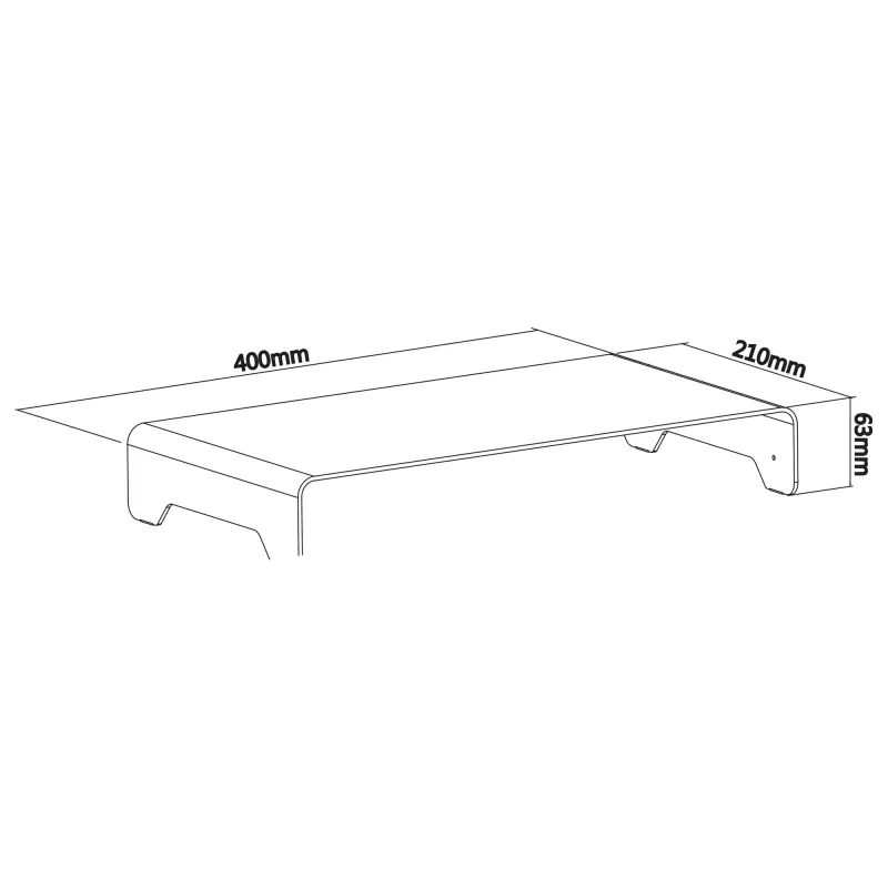 InLine monitoriplatvorm, alumiinium, 63 mm, max 10 kg, vabaltseisev, hõbedane 23175A