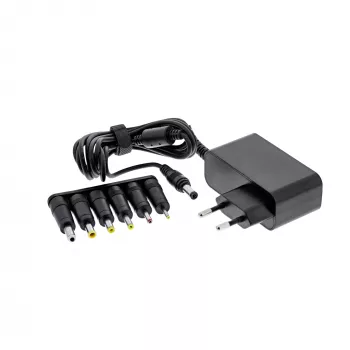 InLine universaalne toiteplokk, 12V / 24W, 6 vahetatava pistikuga