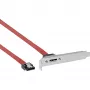 InLine 27902 eSATA pesa kinnitusklamber, eSATA emane → sisemine SATA, 0,5 m