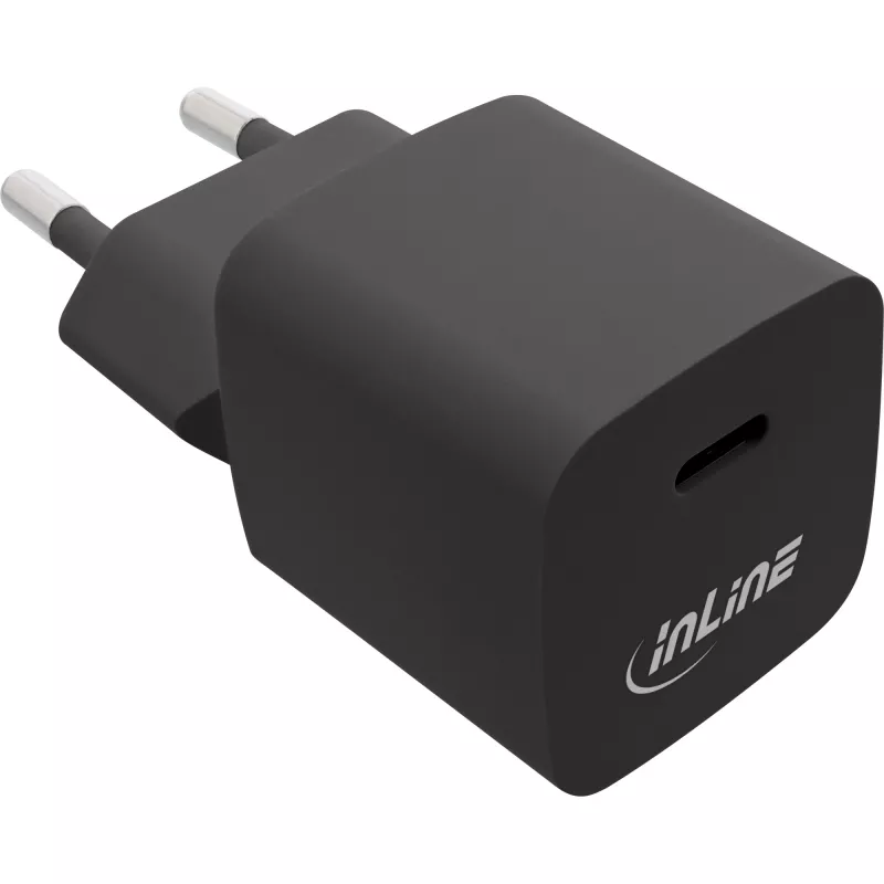 InLine USB-laadija, üks USB-C, Power Delivery, PPS, 33W, must