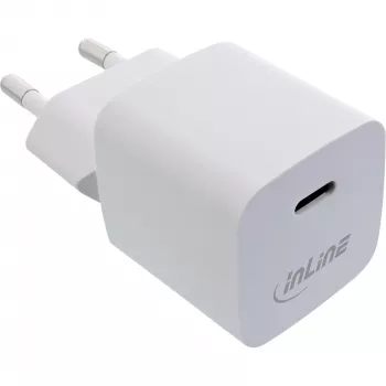 USB laadija InLine 31501C üks USB-C 33W Power Delivery PPS valge