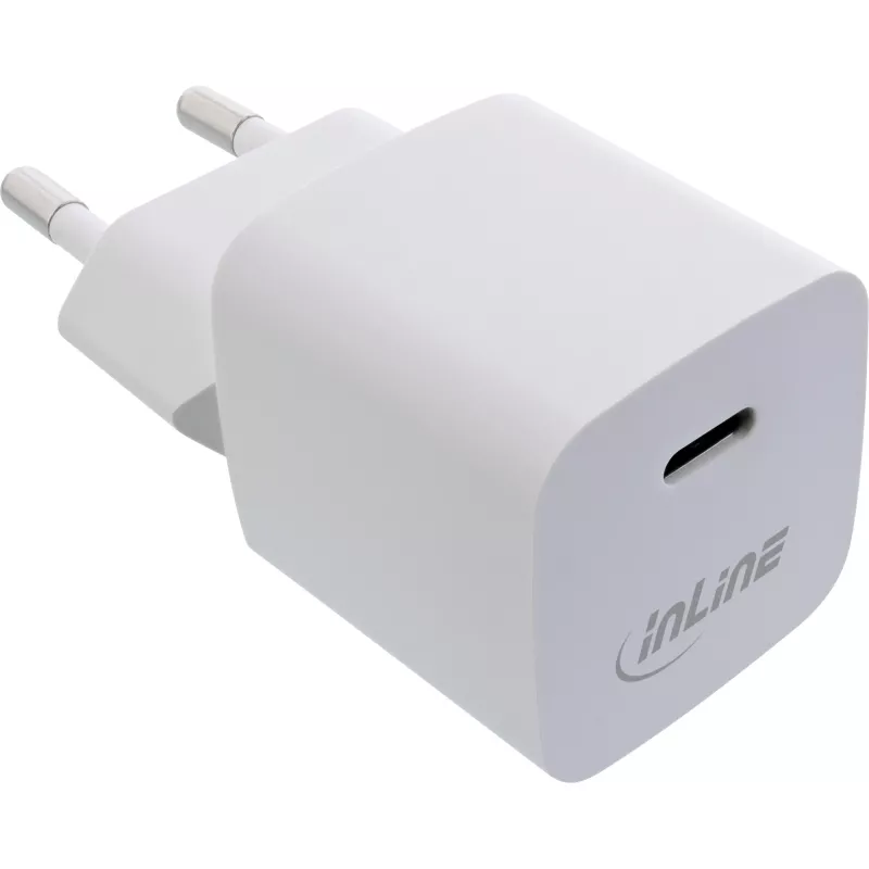 USB laadija InLine 31501C üks USB-C 33W Power Delivery PPS valge