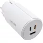 InLine USB PD toiteplokk, GaN-laadija, 3 pordiga, kaks USB-C + USB-A, 65W, valge