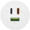 InLine USB PD toiteplokk, GaN-laadija, 3 pordiga, kaks USB-C + USB-A, 65W, valge