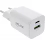 InLine USB toiteplokk, laadija USB-A + USB-C, 33W, PD + QC, valge