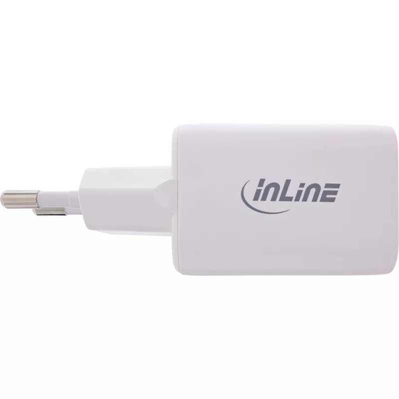 InLine USB toiteplokk, laadija USB-A + USB-C, 33W, PD + QC, valge