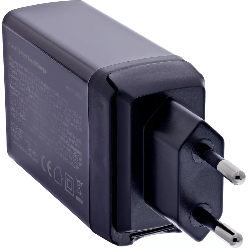 InLine 31516D mobiilseadme laadija Universal Must AC Kiirlaadimine Siseruumides