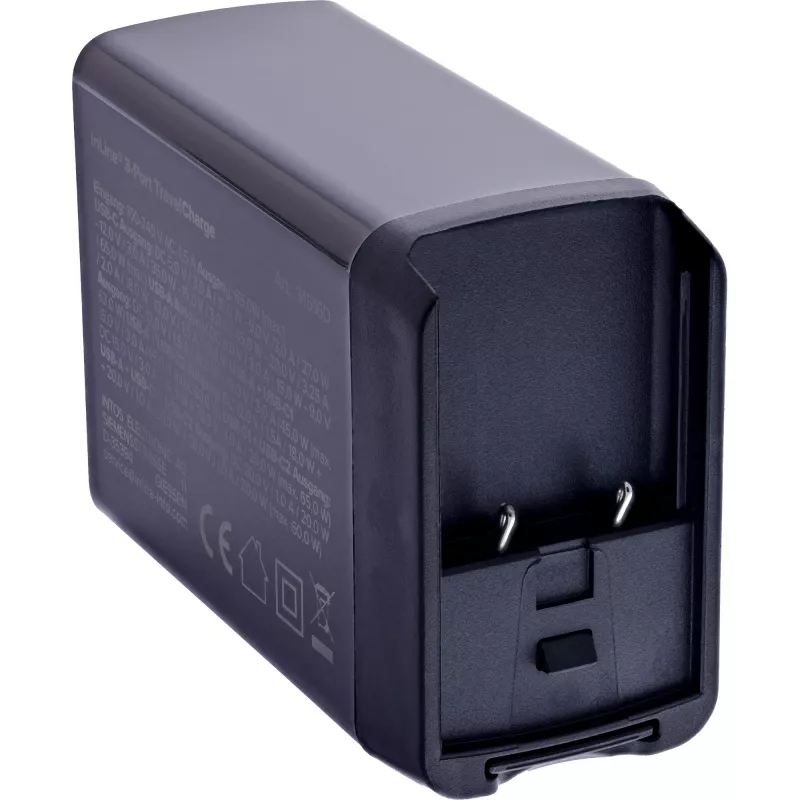 InLine 31516D mobiilseadme laadija Universal Must AC Kiirlaadimine Siseruumides