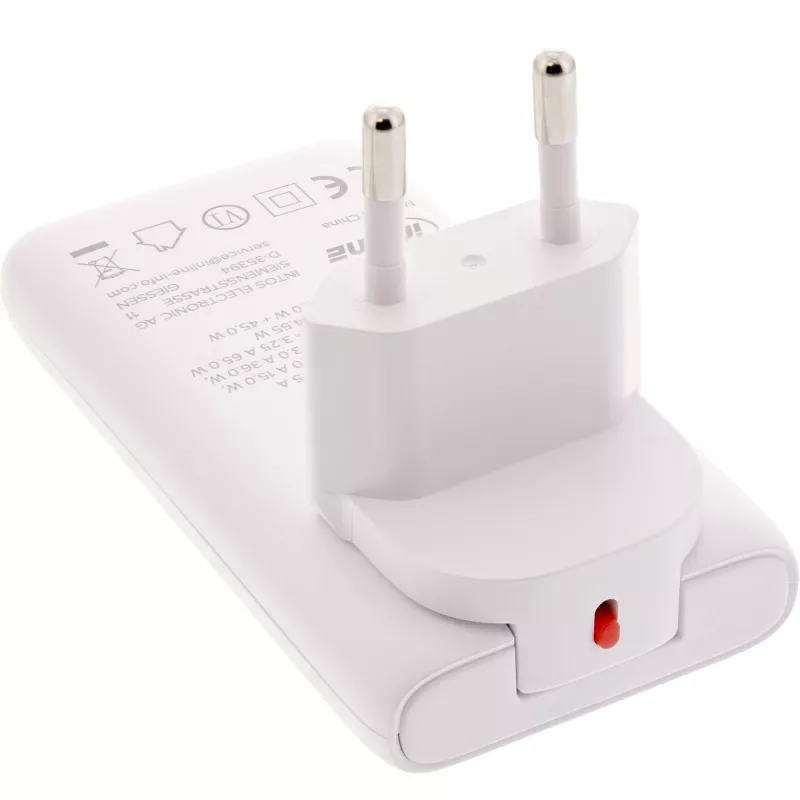 USB toiteplokk laadija InLine 31519C Dual USB-C 65W - kaks USB-C porti, 65 W koguväljund