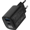 InLine USB PD toiteplokk, GaN laadija, 2-pordiline, USB-C + USB-A, 30 W, ekraaniga