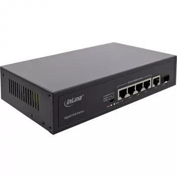 Haldamata kommutaator InLine PoE+ Gigabit võrgu kommutaator 5 porti 4x PoE+ 1xSFP 1 Gb/s lauaarvuti