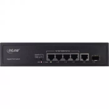 Haldamata kommutaator InLine PoE+ Gigabit võrgu kommutaator 5 porti 4x PoE+ 1xSFP 1 Gb/s lauaarvuti