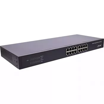 InLine Gigabit võrgukommutaator 16 pordiga, 1 Gb/s, 19-tolline 1U, ventilaatorita