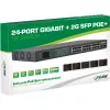 InLine PoE+ Gigabit võrgulüliti 24 porti, 1 Gb/s, 2xSFP, 19 inch 1U (sh. kronsteinid)