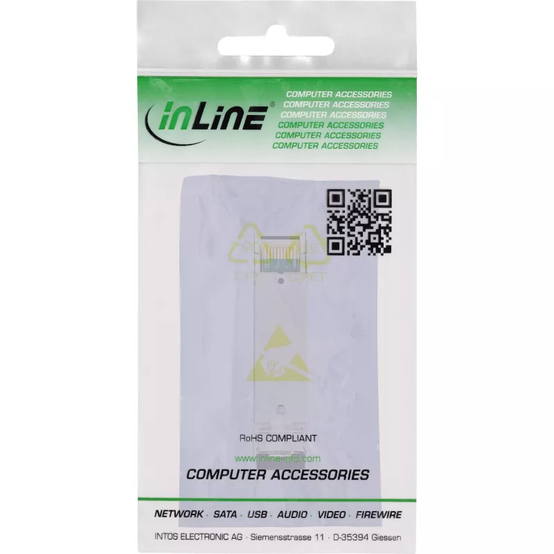 InLine SFP+ moodul fiiberoptiline 1310nm ühemoodiline LC pesadega, 10km, 10Gb/s