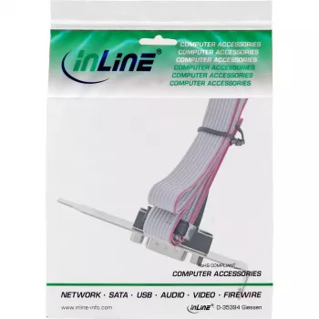 InLine pesakinnitusklamber DB9 isane 10-kontaktilise sisemise päisega otse 1:1 0,6 m