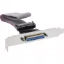 InLine Slot Bracket DB25 emane / 26-kontaktiline pesa, 0,34 m, hulgipakendis