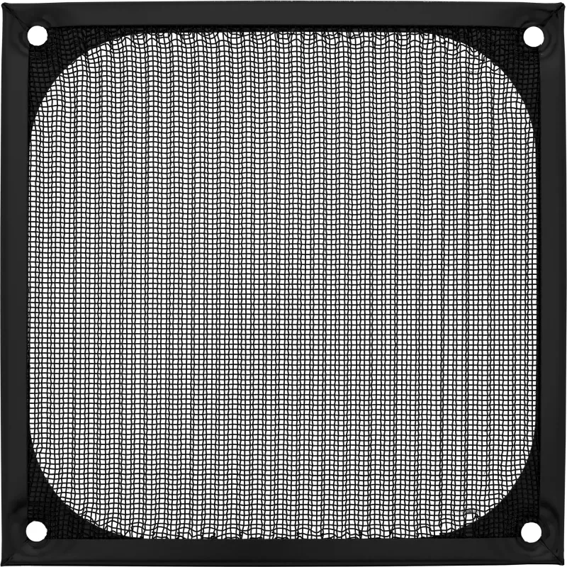 InLine Ventilaatorivõre, alumiiniumfilter, must, 120x120mm
