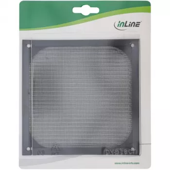 InLine ventilaatorivõre alumiiniumfilter, must, 140x140mm