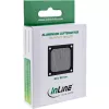 InLine ventilaatorivõre alumiiniumfiltrist, must, 60x60 mm