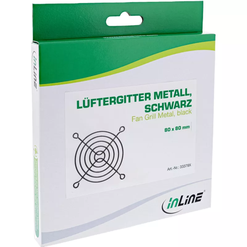 InLine Fan Grill Metal, must, 60x60mm