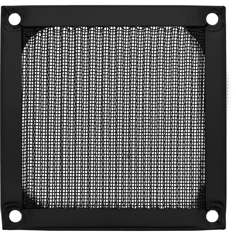 InLine ventilaatorivõre alumiiniumfilter, must, 80x80 mm