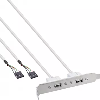 InLine Slot Bracket 2x USB 2.0 Type A-pesa kuni 2x 5 Pin sisemine päis 0,3 m