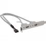 InLine USB 2.0 pesa kronstein 2x USB Type A-pesa 1x 10Pin pistikule 0,35m