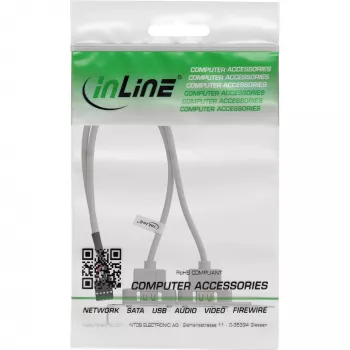 InLine USB 2.0 pesa kronstein 2x USB Type A-pesa 1x 10Pin pistikule 0,35m