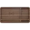 Korraldaja InLine WoodCharge Qi-laadimispinnaga USB-toiteallikas