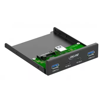 InLine 33456C draivisahtli paneel 8.89 cm (3.5 tolli) I/O pordipaneel Must