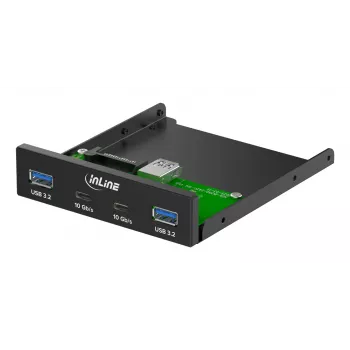 InLine 33456C draivisahtli paneel 8.89 cm (3.5 tolli) I/O pordipaneel Must