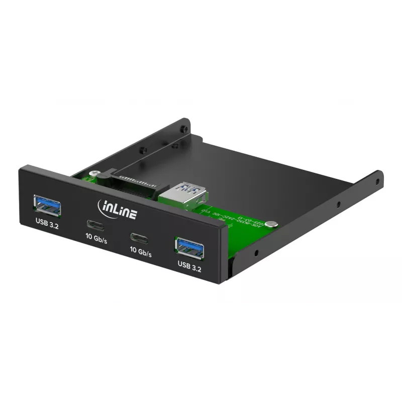 InLine 33456C draivisahtli paneel 8.89 cm (3.5 tolli) I/O pordipaneel Must