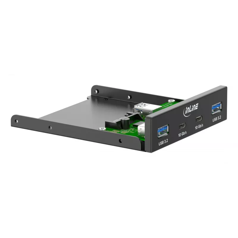 InLine 33456C draivisahtli paneel 8.89 cm (3.5 tolli) I/O pordipaneel Must