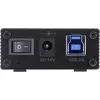 InLine USB 3.2 Gen.1 7-pordine jaotur, alumiiniumkorpusega, must, 2,5 A toiteplokiga