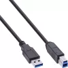 InLine USB 3.2 Gen.1 7-pordine jaotur, alumiiniumkorpusega, must, 2,5 A toiteplokiga