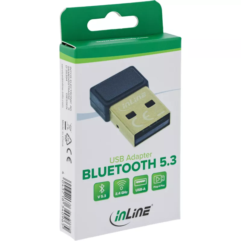 USB Bluetooth-adapter InLine 41322B (USB, Bluetooth 5.3)