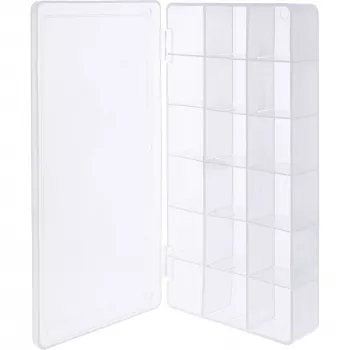 Väikeste osade kast InLine 43009E 18 lahtriga 213x114x35mm