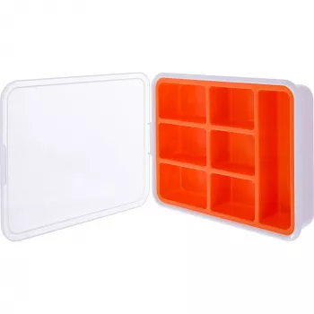 InLine väikeste osade karp, 7 sahtlit, 180x140x40mm, oranž