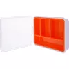 InLine väikeste osade karp, 4 vaheseina, 180x140x40mm, oranž