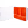 InLine väikeste osade karp, 4 vaheseina, 180x140x40mm, oranž