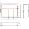 InLine väikeste osade karp, 4 vaheseina, 180x140x40mm, oranž