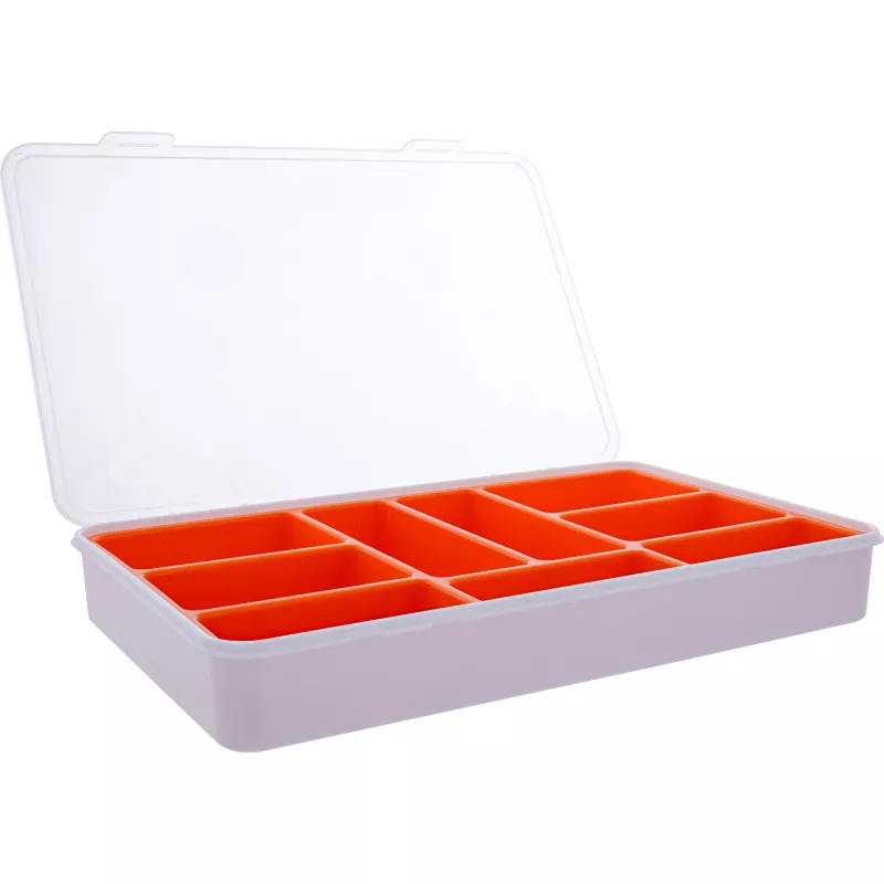 InLine väikeste osade karp, 9 sektsiooni, 290x185x45mm, oranž