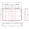 InLine väikeste osade karp, 9 sektsiooni, 290x185x45mm, oranž