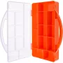 InLine Väikeosade kast, 11 lahtrit, 271x186x40mm, oranž