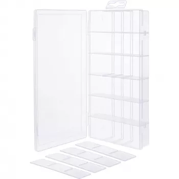 InLine väikeste osade karp, 18 lahtriga, 207x110x27mm, läbipaistev