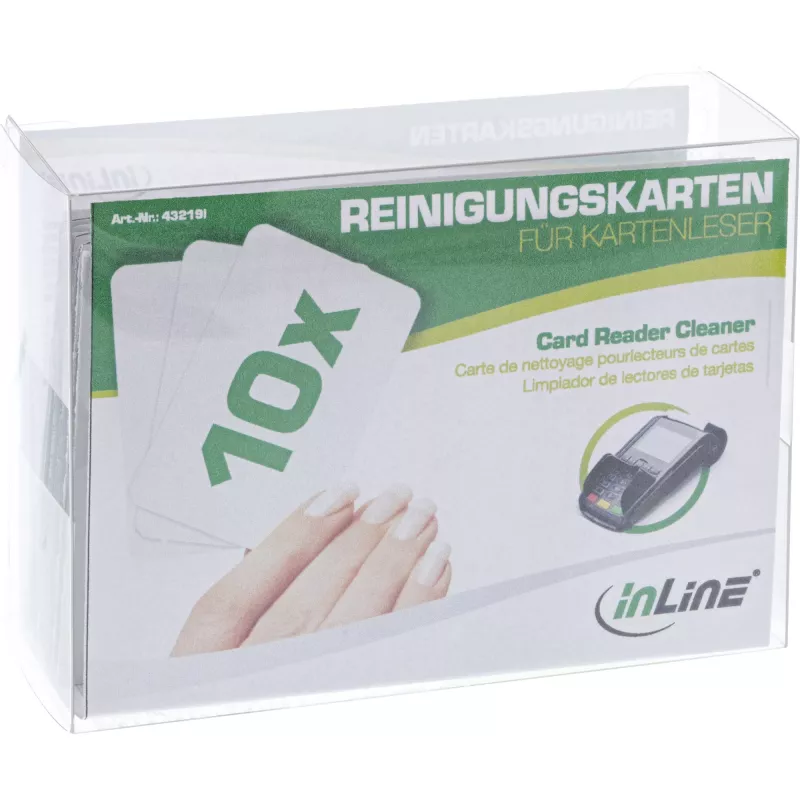 Puhastuskaardid magnetaadri lugejale InLine 10 tk — valge, raskesti ligipääsetavatesse kohtadesse