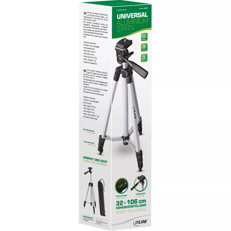 InLine Alumiiniumist statiiv 3 jalga kuni 1,06 m