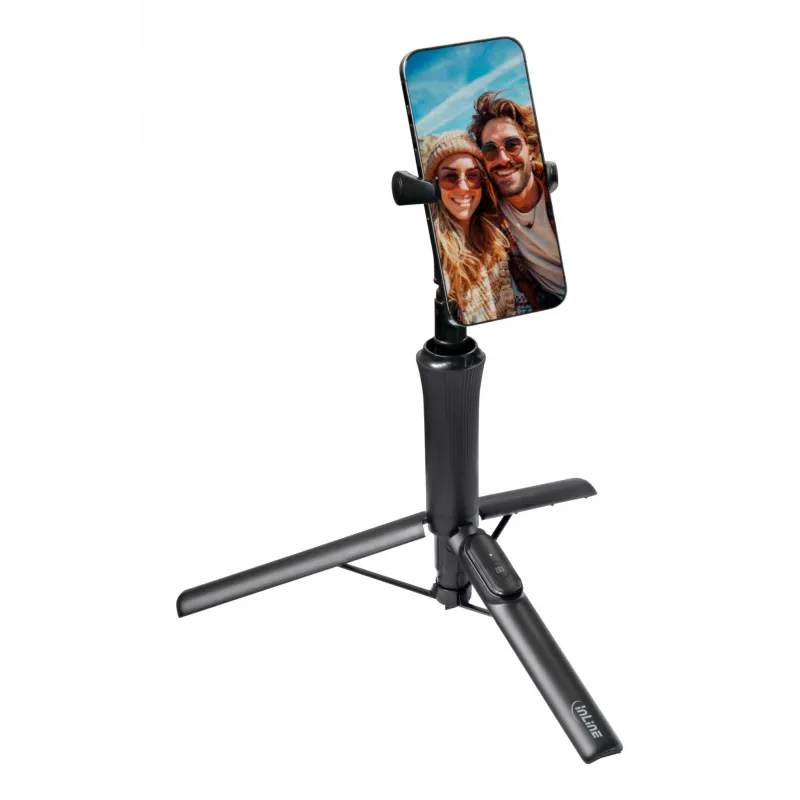 Selfie stick tripod InLine 48091 Bluetooth-kaugjuhtimispuldiga — pikendatav nutitelefoni hoidik