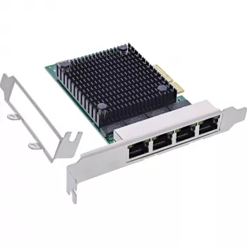 InLine Quad Gigabit võrgukaart, 4x RJ45 2,5Gb/s, PCIe x4, sh madalaprofiililine kronstein